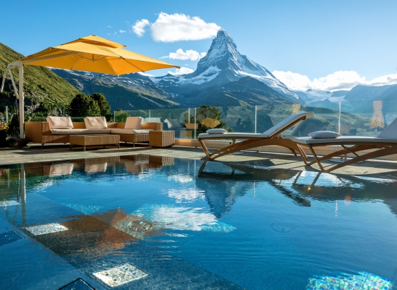 Riffelalp resort outdoor spa