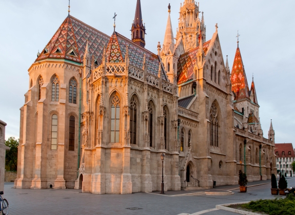 Matthais Church early in the morning, Budapest, Hungary