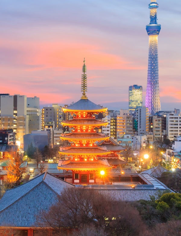 Discover Tokyo’s skyline, Shibuya Crossing, Meiji Shrine, and Skytree on a Railbookers Japan rail vacation with curated hotels and smooth train travel.