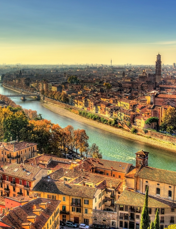 Verona Verona river skyline view