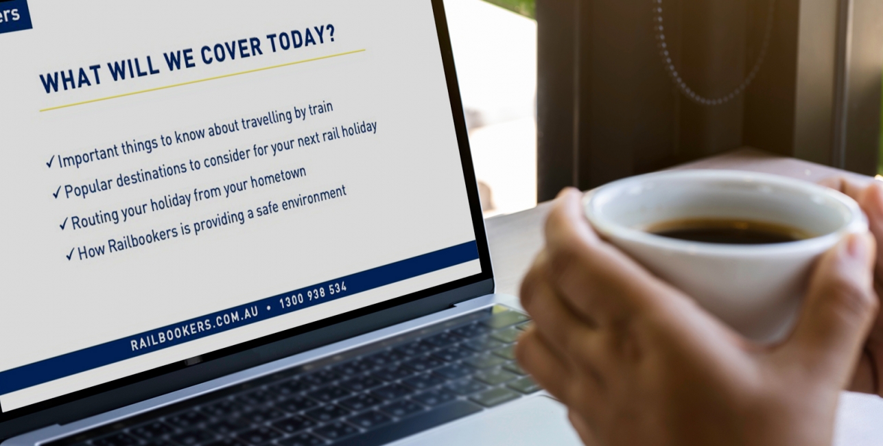 Upcoming webinars webinar details on computer screen