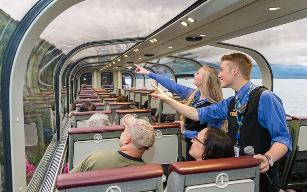 Dome Ceiling in GoldStar Service onboard the Alaska Railroad