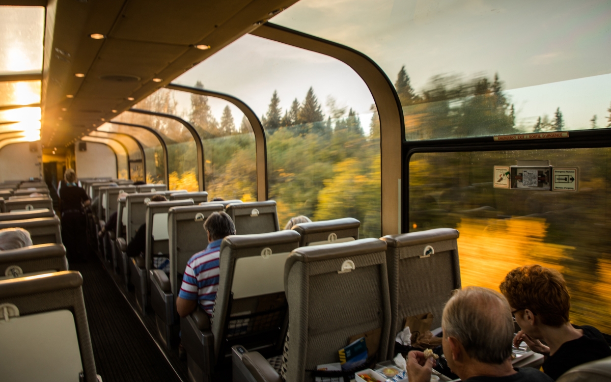 VIA-Rail fall dome car view