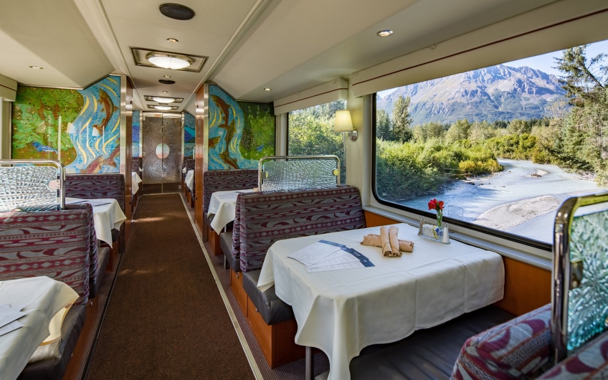 dining room on the Alaska Railroad