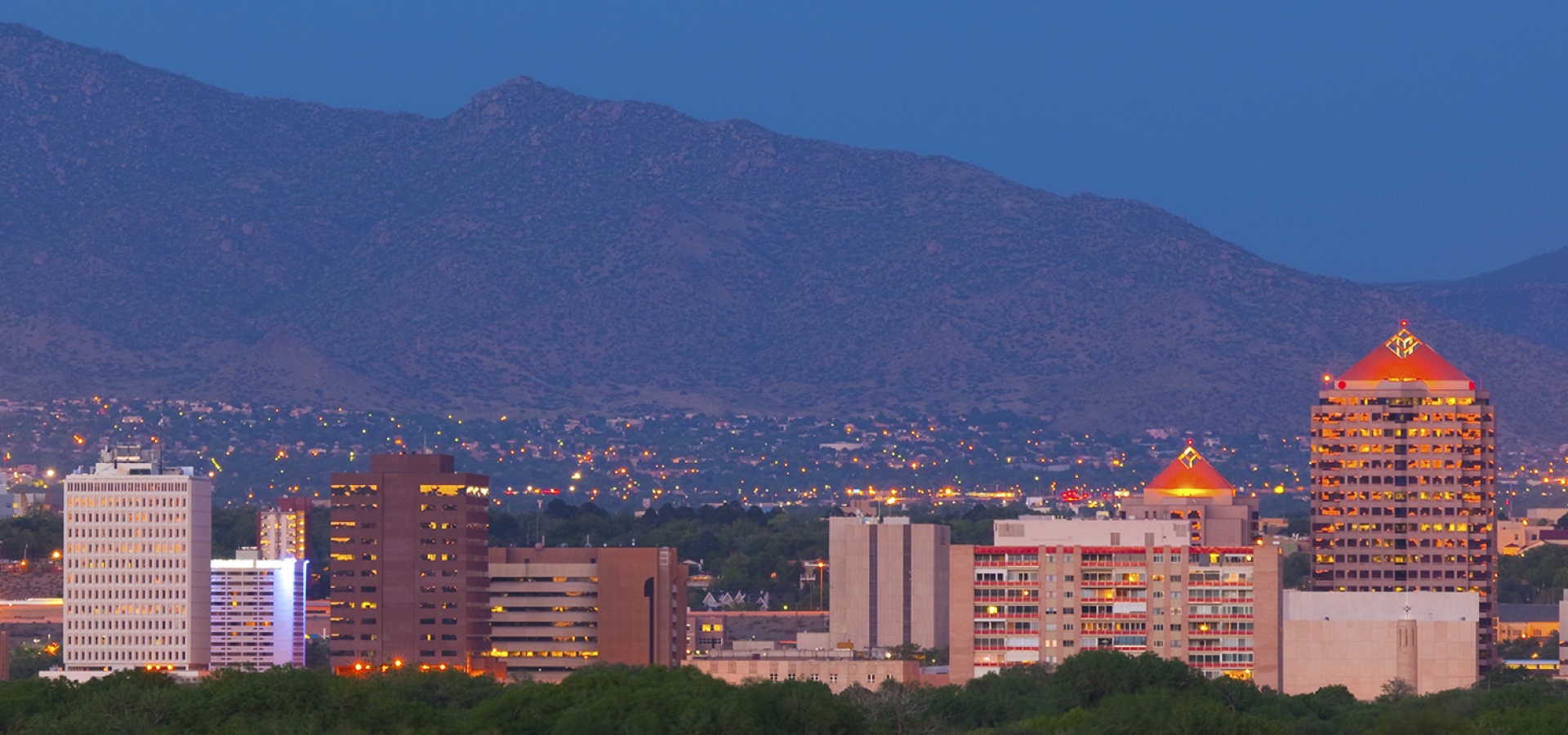 Albuquerque skyline at Dusk