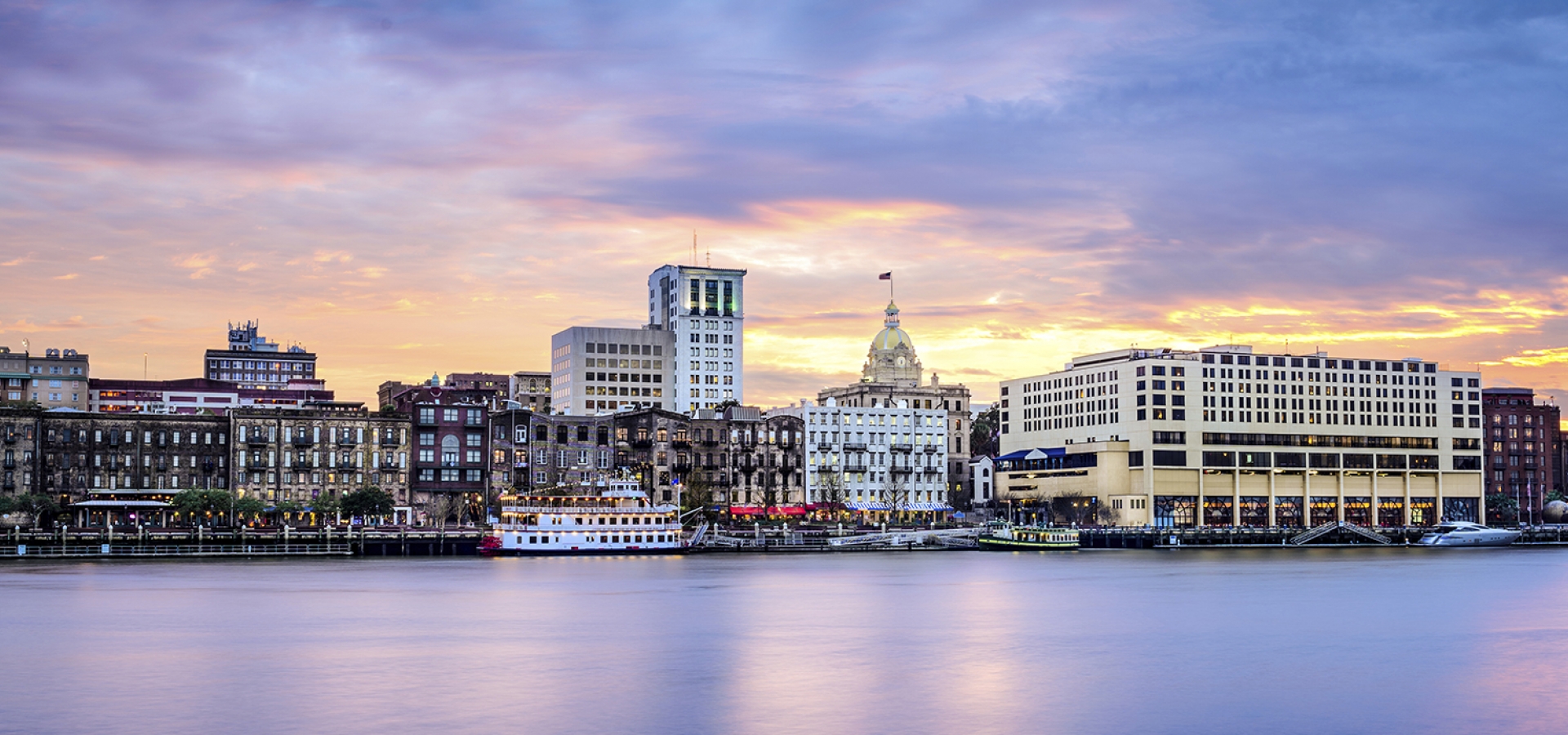 Savannah, Georgia Riverfont Skyline