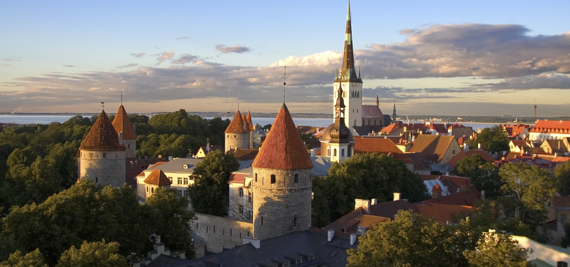 tallinn old city sunset in Estonia
