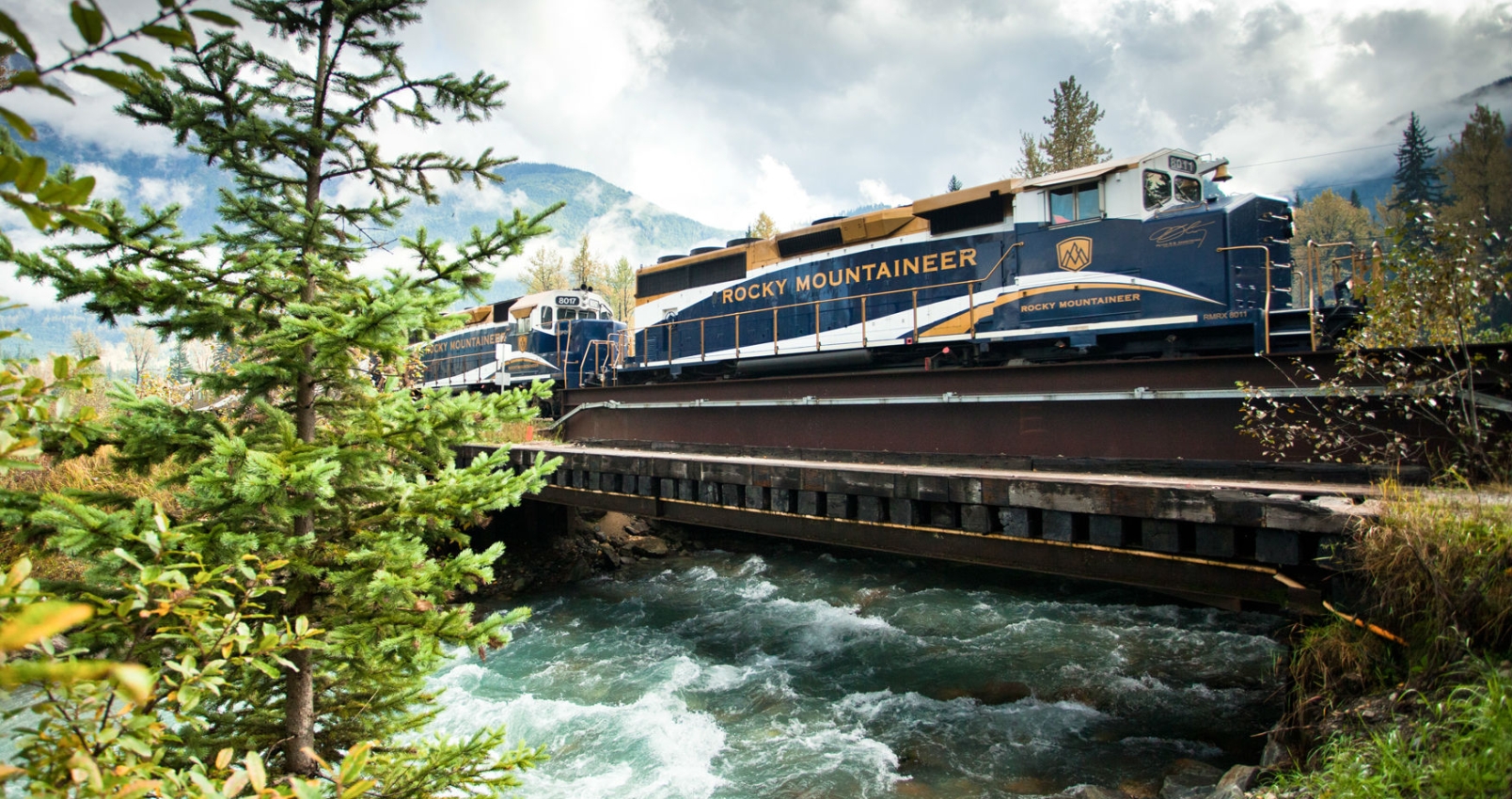 Rocky Mountaineer Crossing River